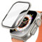 Misxi [2 Stück Displayschutz für Apple Watch Ultra 2/Ultra 49mm, Titanlegierungsrahmen Wasserdicht Ultra-Dünn HD Schutz-Temperglas für iWatch, 2 Titan