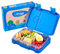 ecosa yummybuddy Snackbox Brotdose Kinder mit Fächern Brotbüchse Pausenbox Mahlzeitbehälter Speisebox Mittagessenbehälter Vesperdose Essensbehälter Brotzeitbox Lunchbox (Balu Blau)