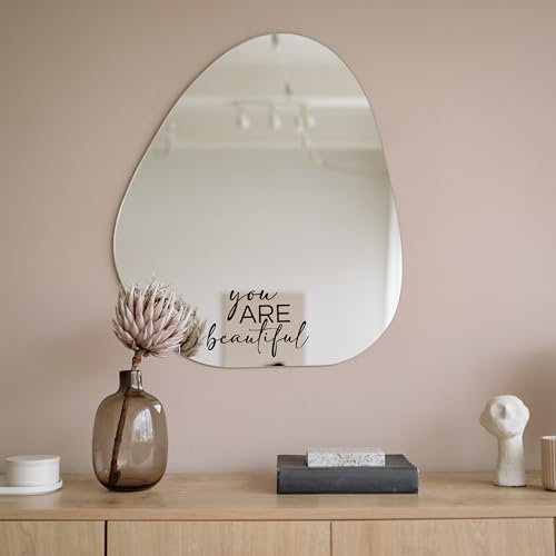 JuPaRo Spiegel Aufkleber/Sticker für Spiegel/Aufkleber mit Spruch/Spiegelaufkleber (You Are Beautyful, 16,5cm x 11cm)