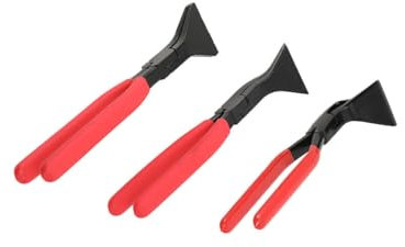 TABODD Abkantzange Biegezange Falzzangen Blechzange Satz 3 Stück Absetzzange gerade 0°, gewinkelt 45° und 90, Spenglerwerkzeug, ein Werkzeug zum Biegen von Blechen, Rot