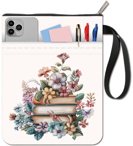 CRASPIRE Buchhülle Mit Blumenmotiv Buchmuster Buchumschläge Pflanzenbuchschutz Für Taschenbücher Waschbarer Buchumschlag Aus Stoff Mit Reißverschluss Und Zusätzlicher Ärmeltasche Für Buchliebhaber