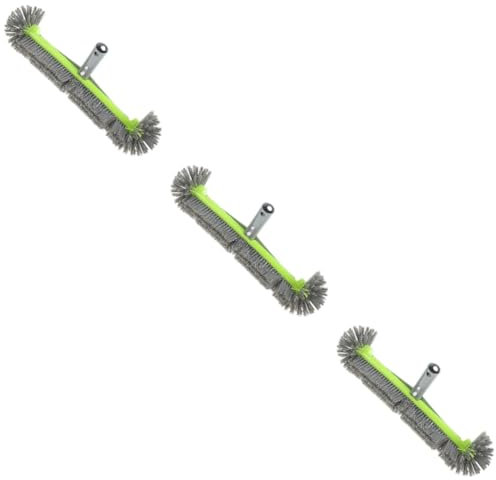 INOOMP 3piezas Cepillo De Limpieza De Paredes De Piscina Cabezal De Cepillo De Plástico Resistente para Mantenimiento De Piscinas y SPA Efecto De Limpieza Eficaz y Duradero