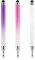 Oruola Lot de 3 stylets 2 en 1 pour écran tactile, stylet de téléphone, stylet pour écran tactile compatible avec tous les écrans tactiles (blanc, violet, rose)