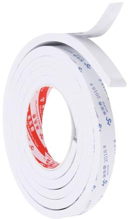 PATIKIL 2m/6,6ft Dichtungs-Schaumband, 2cm breit 8mm dick einseitiges Wetterstreifen-Türdichtungsband für Fenster- und Türisolierung, Weiß