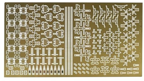 1/350 Scale Military Model Photo-Etched Detail Set U.S. Aircraft Carrier Deck Crew Vehicles For Enhanced Realism