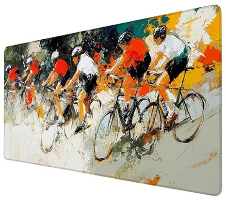 Mauspad, xxl Mauspad Große(Fahrrad) Schreibtisch Matte (600x300x3mm) für alle Maustypen, Rutschfeste Gummibasis, Großer Erweiterter Schreibtisch Schutz Präzises und langlebiges, Mauspad (Farbe) 3-5S