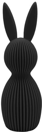 Kashyke Moderne Osterhase Deko 3D Druck Deko Hase, Osterdeko I Hasen Modern I Tolle Osterfiguren, Hasenfiguren, Dekofigur, Osterdeko Tisch, Dekoration für Ostern (Schwarz)