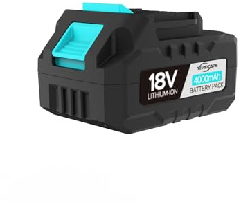 YARDCARE 18V 4,0Ah Li-Ionen Akku in Schwarz-Blau, Ersatzbatterie für Mähroboter V100/E400/M800Pro und Gartengeräte, kompatibel mit BBL20007B/BLM40410/BLM20034/BCTS20012/BCS40016