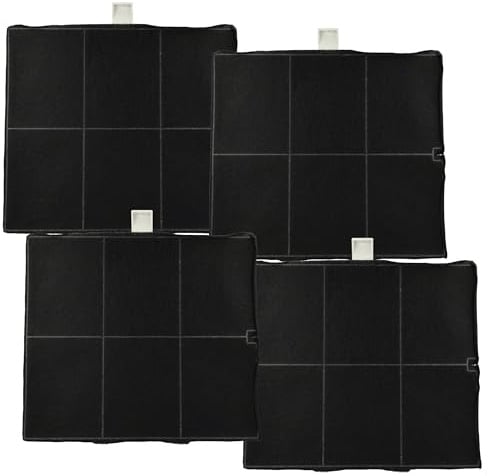 vhbw 4x Aktivkohlefilter Ersatz für Neff Z5117X5 für Dunstabzugshaube | 25,5 x 22,5 x 2,3 cm