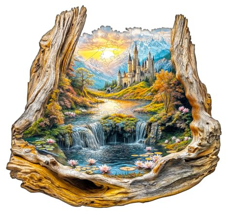 KaayeeWood Holzpuzzle Erwachsene,230 Teile Verzauberter Rahmen Holz Puzzle,Einzigartige Wooden Puzzle Mit Box Aus Holz Geburtstagsgeschenk für Erwachsene und Kinder