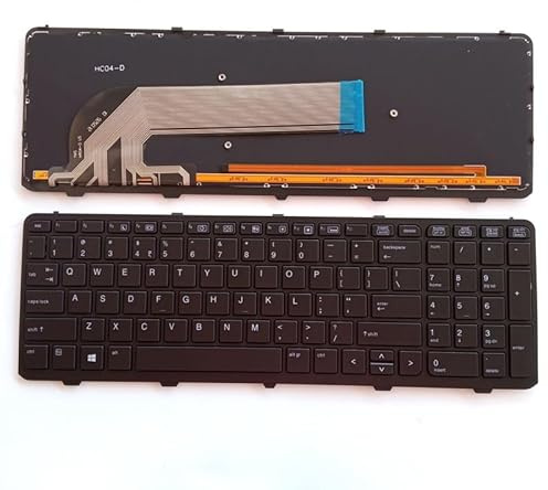 JYJYGDM Pièces d'ordinateur Portable Nouveau Clavier rétro-éclairé US/RU for HP probook 450 GO G0 450 G1 470 455 G1 450-G1 450 G2 455 G2 470 G0 G1 G2 Clavier d'ordinateur Portable Anglais(RU Backlit)