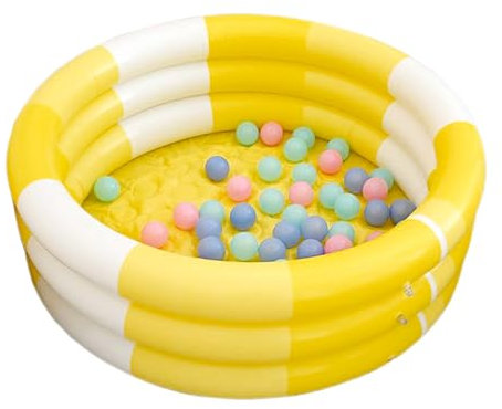 Pataugeoire Gonflable pour Kids, Pataugeoire Familiale Gonflable,pataugeoire Bébé 3 Anneaux avec Fond À Bulles Gonflable Et Sécurisé, Jeux Aquatiques avec s-urface De Nage Épaisse pour L'extérieur