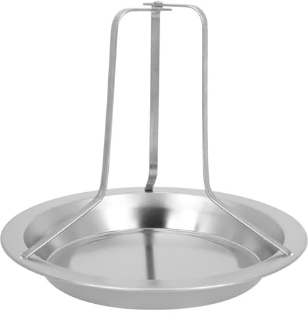 Amosfun Stainless Steel Turkey Roaster Rack for Outdoor Camping BBQ Thickened Smooth Cooking Stand for Chicken Goose Meat Roasting Portable Multi-use Grilled Tray for Home Kitchen