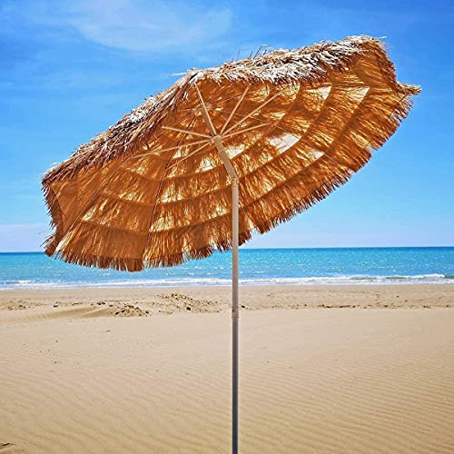 DX26TS Pool Umbrellas Parasol Protection Garden Outdoor Waterproof Sun Shade 1.8M/6Ft Hawaiian Hula Beach Umbrella 210604