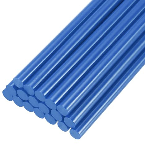 PATIKIL Hot Glue Sticks for Glue Gun, 20 Pcs Colored Hot Melt Adhesive Glue Sticks Bulk for DIY Projects Craft Art Decoration Home Repairs, Dark Blue (100mm x 7mm)