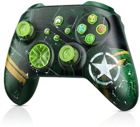 Dinosoo RGB Wireless Controller für Xbox Series X|S, Xbox One, PC, iOS/Android, Bluetooth Gamepad mit TURBO, Macro, Dual Vibration, 3,5mm Audiobuchse