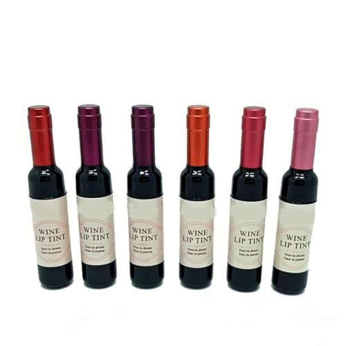 Wine Liquid Lipstick, Long Lasting Moisturizing Lip Gloss, Matte Lip Tint Wine Bottle Cover, Natural Liquid Lipstick Mini Make Up, Waterproof Lip Tint Set