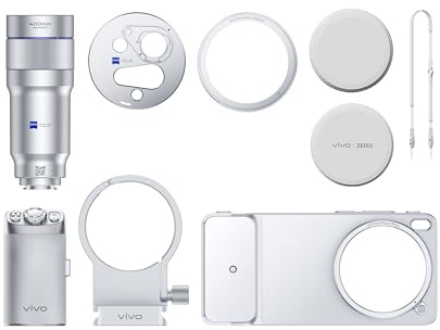 vivo X300 Ultra Accessori Fotografia Professionale – Grip Kit, Teleobiettivo 400mm, Supporto Treppiede, ZEISS