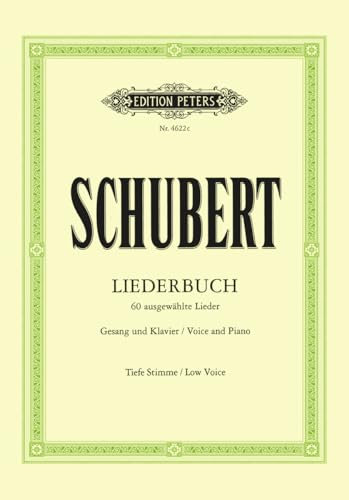 Liederbuch, 60 ausgewählte Lieder für den Unterricht, tiefe Stimme, Noten: Vokalmusik: Gesang und Klavier (Edition Peters)