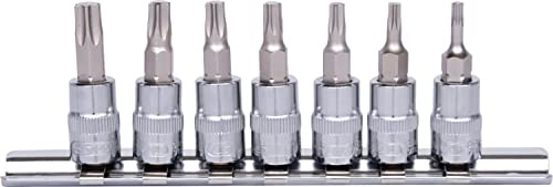 KS Tools 918.1558 1/4 CHROMEplus Bit-Stecknuss-Satz TX, 7-tlg., T10-T40