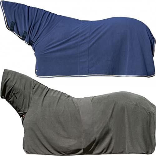 HKM 44209171.0027 Abschwitzdecke Mr. Feel Warm mit Halsteil, schwarz/silber