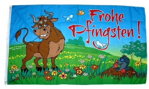 Fahne/Flagge Frohe Pfingsten 90 x 150 cm