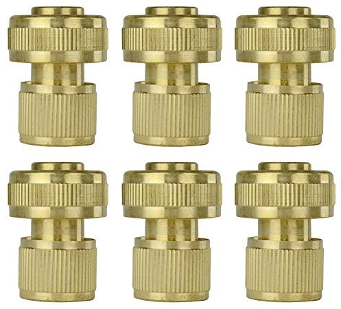 Lot de 6 connecteurs pour tuyau d’arrosage dans le jardin 3/4 Quick Connectors