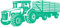 Samunshi® Wandtattoo Traktor mit Anhänger Trecker Kinderzimmer Kinder Wandaufkleber 70 x 29cm türkis