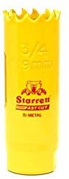 Starrett HSS Bi-Metal Fast Cut Hole Saw - 19mm - For Metal, Wood, Plastics