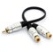Cable divisor RCA 1 RCA mono macho a 2 RCA Phono hembra, cable adaptador Y, 0,3 m