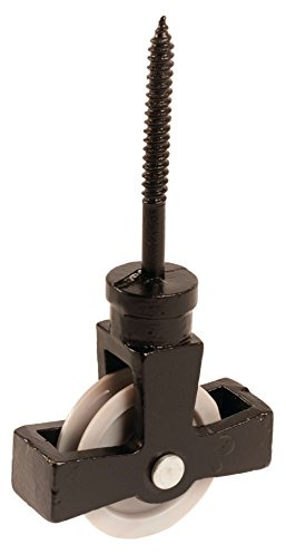 Charles Watson Single Screw Cast Pulley with Nylon Wheel, 44mm, Black | Suits 6mm diameter rope or wire to run smoothly in pulleys, offering the perfect size for standard washing lines.