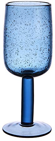 Table Passion - Verre à pied Perla Bullé 28 cl bleu (lot de 6)