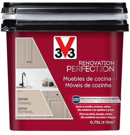 V33 Esmalte Renovation Perfection Cocina Centeno Satinado 0,75L