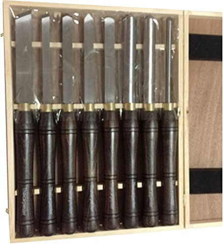 Wood Turning Chisel 8pcs Set Wood Lathe Chisel Set Wood Turning chisels Boxed Wood Turning chiseling Tools Lathe chisels Turning chisels Set Woodturning Tool Woodworking Tools and Accessories