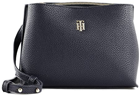 Tommy Hilfiger Damen Umhängetasche TH Element Crossover aus Kunstleder, Blau (Space Blue), Onesize