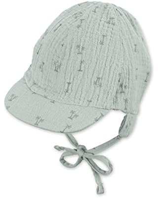 Sterntaler Baby Jungen Schirmmütze Baby Schirmmütze Palmen - Schirmmütze Baby, Baby Mützen - aus Baumwolle - mittelgrün, 45