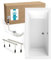 Calmwaters® Rechteck Badewannen-Set 190x90 cm mit Wannenfüßen & Ablaufgarnitur, Acrylwanne Modern Square 2, Körperformwanne, Set Badewanne komplett, 190 x 90 cm, Weiß, 99000308