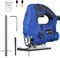 Banas Jigsaw 800W Jig Saw Tool Set, Max ±45° Bevel Cutting Angle, 6 Adjustable Speeds, 4-Position Orbital Action, Laser Guide, Max Cutting Capacity: 100mm Wood, 30mm Plastic, 10mm Metal (Jigsaw)
