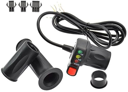 EpheyFIF Gasgriff, 36 V, 1 Paar, Gasgriff (links und rechts), E-Bike, Scooter, Geschwindigkeit, Gasgriff mit 1,8 m Kabel für 22,2 mm Lenkerfahrräder und Ersatzteile