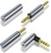 HATMINI 4Pack 3.5mm Adapter, 3.5mm 1/8 TRRS Stereo Jack Adapter 3.5mm Stereo Plug Male Coupler Gold Plated Connectors, mit Mobiltelefonen, Lautsprechern (4 M/F/Winkel)