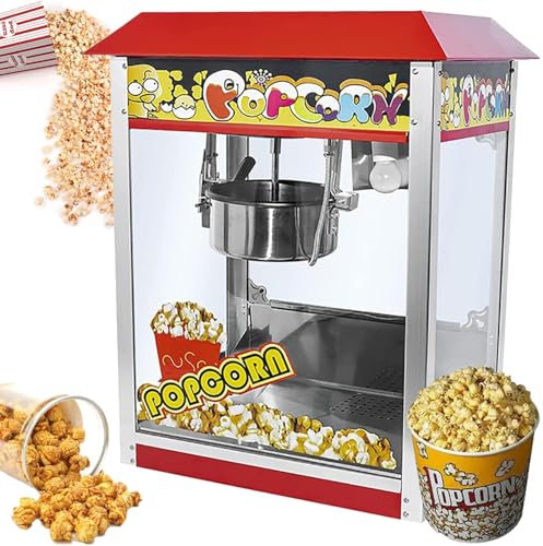ylpddmm Palomitera,Máquina de Palomitas de maíz de sobremesa ,Noche de Cine y Navidad,Roja,55 x 41 x 74 cm