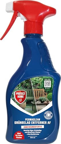 Protect Home Permaclean AF Grünbelag-Entferner, Steinreiniger gegen Grünbeläge und Algen auf Wegen und Plätzen, 500 ml Sprühflasche