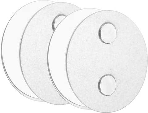 QUARKZMAN 2 Stück Rauchmelder Magnethalter mit Extra Starken Klebepads & 2-Fach Magneten Universal Magnethalterung Aufhängung zum Kleben 50mm Durchmesser für Rauchwarnmelder Feuermelder