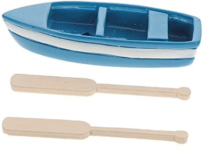 GLSTOY Miniatur Boot Modell Aus Resin Mit Rudern Mikro Landschafts Ornament Für Ocean Beach Deko Für Kreative Spielzeuge Und Tischdekoration