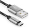 deleyCON 3,0m Nylon Câble Micro USB Chargeur et Câble de Données Connecteur Métallique Charger & Synchroniser Téléphone Portable Smartphone Tablet