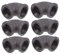 DIYEAH 6 Pezzi connettore impianto idraulico tubo nero raccordi in ferro raccordi per tubi raccordi a gomito per l'industria raccordo tubo acqua ferro da stiro Black