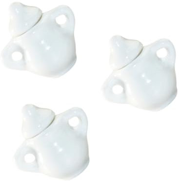 Toddmomy 3pièces Sucriers Miniatures Céramique pour Maison De Poupée Accessoires De Cuisine Modèles De Sucriers Décor De Mini-théières