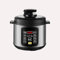 Olla a presión eléctrica multifunción 5L, 9 programas de cocción, 1000 W, acero inoxidable y negro, con funciones de arroz, sopa, estofado, gachas, pastel