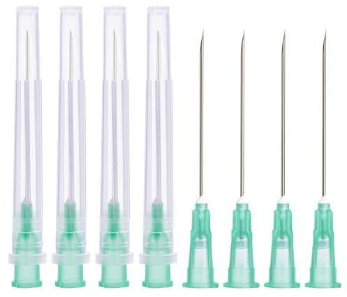Searvgrh 100-Pack 21 G 38mm Needles Luer Lock Lab Dispensing Accessories for Scientific and Industrial Measuring,Refilling Inks