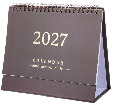 SHINEOFI Tischkalender 2026–2027 18 Monate Englischer Steh-Klapp-Tischkalender Kleine Monats- Für Büro Und Zuhause (Juli 2026 bis Dezember 2027)
